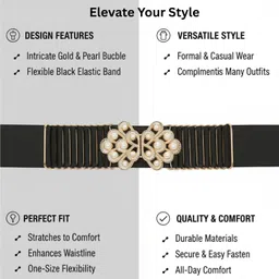 imli gift Women Gold Fabric Belt image 4
