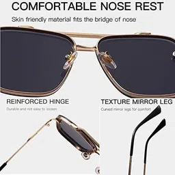 spadeaces UV Protection Retro Square Sunglasses (54) image 5