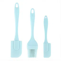 serplex Blue Silicone Spatula Set 3 Pcs Non-Stick Spatula image 1