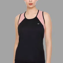 white moon Pack of 2 Women Colorblock Round Neck Polyester Multicolor T-Shirt image 5