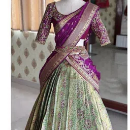 shreeenathjicreation Self Design Semi Stitched Lehenga Choli image 2