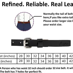 flyer Women Casual, Formal, Evening, Party Black, Brown, Tan Genuine Leather Belt image 5