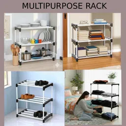 thos Multipurposar Storage rack Metal Open Book Shelf image 5