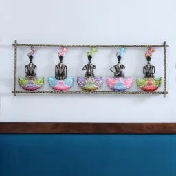 Decorative 5 Safa Man Multicolour Iron Wall Art By Decorum image 1