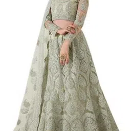 house of common Embroidered Semi Stitched Lehenga Choli-picture-10