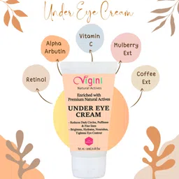 vigini 100% Natural Actives Under Eye Gel Cream Bye Bye Dark Circles Wrinkles, Puffiness Remover Anti-Ageing, Recovery Treatment Puffy Eyes, Removal Pigmentation Fine Lines Men Women Just Roll On Eyes image 2