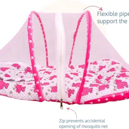 godadiwala Cotton Kids Washable Little Baby Bed With Mosquito Net For New Born Baby Mosquito Net Mosquito Net image 2