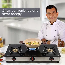 wonderchef Black Cooktop Glass Automatic Gas Stove image 2