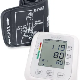 tracky Bluetooth Blood Pressure Monitor with Cuff Guide + 14-Day CGM Sensor, App Sync Glucometer image 5