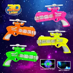 sarasi Flash Musical Gun, 3D LED Matrix Flashing Light With Rotating Fan For Kids image 4