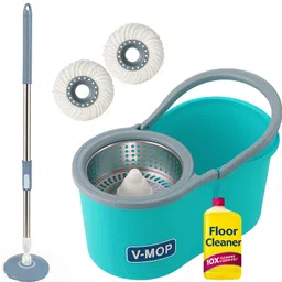 v-mop Premium Classic Spin Bucket Mop With 2 Refills (( 6 Months Warranty on Rod )) Mop Set-picture-33