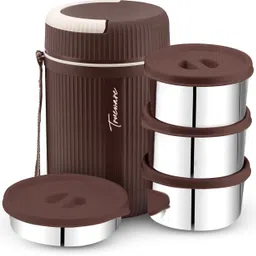 trueware GRUB 4 Insulated Hot Lunch Box With 3 SS Container 300ML & 1 SS Container 200ML 4 Containers Lunch Box-picture-11