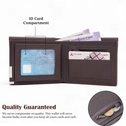 mensch Men Casual, Formal, Travel, Trendy Black Artificial Leather Wallet image 3