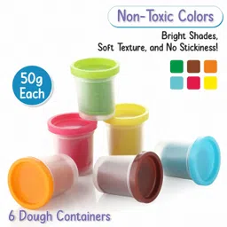 aditi toys Play Dough IceCream Maker Set Includes 6 Color Dough Tubes Each 50g image 3