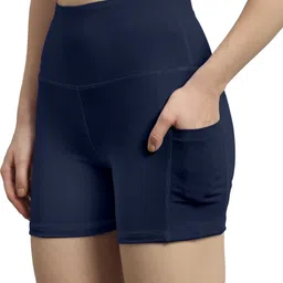 ann springs Self Design Women Dark Blue Cycling Shorts image 1