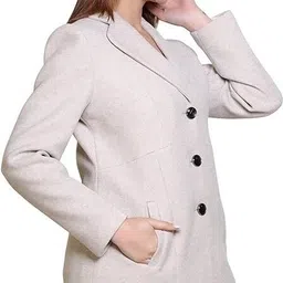 comfy sparrow WOOL BLEND Coat For Women image 5