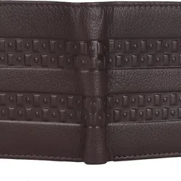 maweshi Men Trendy Brown Genuine Leather RFID Wallet image 4