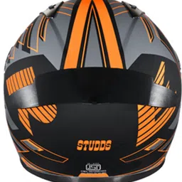 studds Thunder Full Face Helmet D3 with Clear Visor (Matt Black N10, XL) Motorbike Helmet image 3