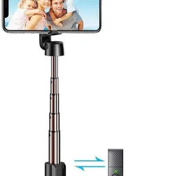 HIFY Bluetooth Selfie Stick Tripod Stand,Multifunctional Selfie Stick with Detachable Wireless Remote,Compatible All Smartphone with and Mount,for Online Class,Selfie,Video Tripod, Monopod image 1