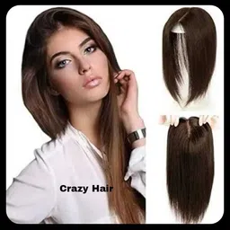 deluxe hair A 22 inch topper Natural Brown | Women Toppers Extension_pack of 2 Hair Extension-picture-17