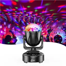 MHAX Mini LED Moving Head Light, Stage DJ RGB Color Disco Party Laser Light Smart Sensor Light-picture-32