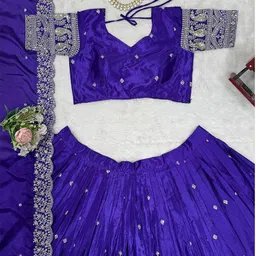 nitufab Embroidered Semi Stitched Lehenga Choli image 5