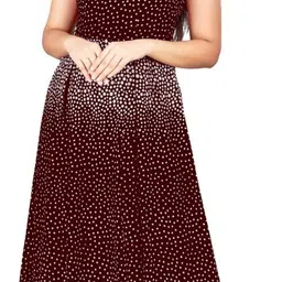 dream beauty fashion Women Gown Brown Maxi/Full Length Dress-picture-28