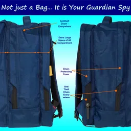 e-bag Large 35 L Laptop Backpack InBuilt GPS System & Voice Monitor for Buisness/Tour/Office/College image 4