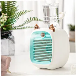 Lipzie Portable Air Conditioner, 1200ml Cat Ear Mini Cooling Fan with Water Tank, 2-in-1 Air Conditioner Fan & Humidifier USB Air Cooler image 5
