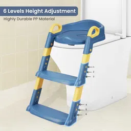 rywell Adjustable Height Kids Potty Training Seat with Ladder Non-Slip for Boys & Girls Potty Seat image 3