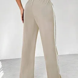 hiba Women Regular Fit Cream Lycra Blend Trousers image 2