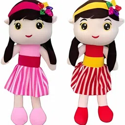 khatu shyam Doll Soft Toy for Kids, Washable Plush Baby Doll for Girls Rendom Color- 12 cm image 1