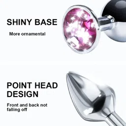 naughtize Butt Plug silver Featuring a Secure, Handheld Grip and Intense Waterproof Massager Massager image 2