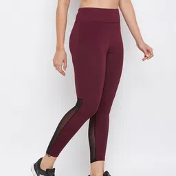 clovia Solid Women Maroon Tights image 5
