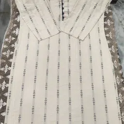 rehmat textile Pack of 2 Women Striped Khadi Cotton A-line Kurta image 3