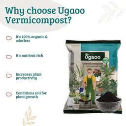 ugaoo Organic Vermicompost Fertilizer for Plants & Home Gardening Fertilizer image 5