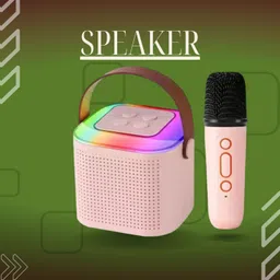 Radhe 10W Bluetooth Speaker Wireless Karaoke Mic Speaker with RGB Light speakersUY210 10 W Bluetooth Party Speaker-image-87