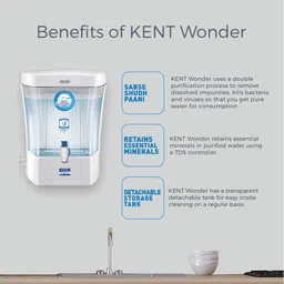 kent WONDER (11033) 7 L RO + UF Water Purifier image 3