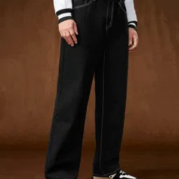 kotty Men Regular Low Rise Black Jeans image 2