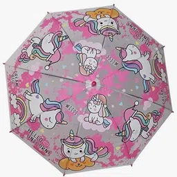 green bird Soft Grip Kids Umbrella with Cartoon Print, UV Protected Umbrella image 3