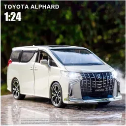 funablo Metal Pull Back Die-cast Car 1:24 Alphard with Openable Doors & Light, Music image 3