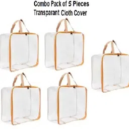 KFIA Transparent Cloth Cover Combo Pack of 5 Cotton Laundry Bag-picture-14