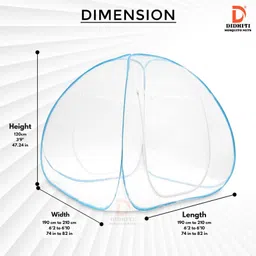 didhiti Polyester Adults Washable mosquito net for ventilation machardani automatic double bed cotton machardani Mosquito Net image 3