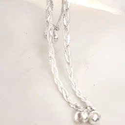 yuvaan crystal payal design fashion Sterling Silver Anklet image 3