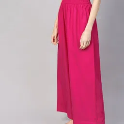 go gazab Women Regular Fit Pink Viscose Rayon Trousers image 3