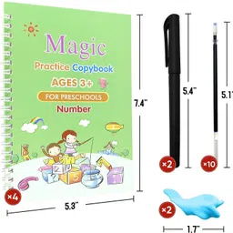 nitya enterprise Magic Practice Copybook 4 BOOK 8 REFILL 1 pen 1 for kids type 01 image 5