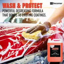 decomer Car Wash Shampoo Shine Enhancing Formula, Thick Foam, pH Neutral(ORANGE) Car Washing Liquid image 4