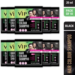 vip Hair Colour Shampoo, 20ml (Pack of 10) , Black-picture-21
