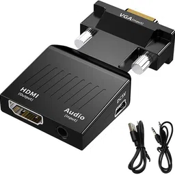 GA to HDMI Adapter Converter with Audio, Active Male VGA in Female HDMI Microscope Slide Box-image-51