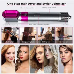 Dizosonic 3 Heat Levels Hot Air Brush 5 in 1 Hair Styling Tool-Plump Blow Drying Brush 5-in-1 Multi-Styling Hair Dryer Brush for Curling, Straightening & Blow Drying Hair Straightener image 5